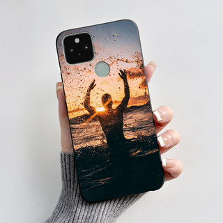 Dành Cho Google Pixel 5 XL Pixel5 Ốp Lưng Mới Nhất 2024 Thiết Kế Hoạt Hình Trái Tim In Hình Trái Tim Silicon Màu Đen Mềm Cho Pixel 5 XL 5XL Vỏ