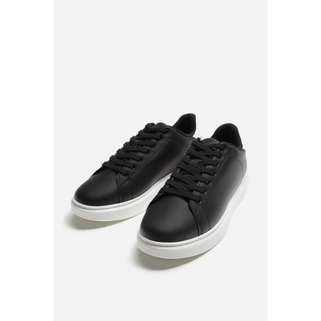 Giày unisex sneaker Zara chính hãng Black Platform - Dáng đế dày Đen