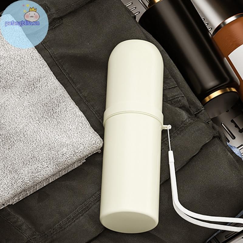 Hộp đựng bàn chải đánh răng du lịch di động đơn giản Pufangbliss Hộp đựng bàn chải đánh răng và kem đánh răng có nắp đậy VN