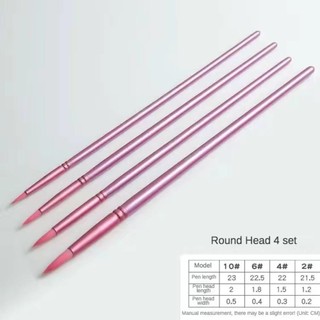 Jkdesign 4 / 6 Chiếc Bàn Chải Màu Nước, Đầu Tròn Nhọn Tóc Mềm Vẽ Tay Màu Nước, Quà Tặng Nylon Hợp Thời Trang Người Mới Bắt Đầu Nghệ Thuật Học Sinh Chất Liệu Tranh