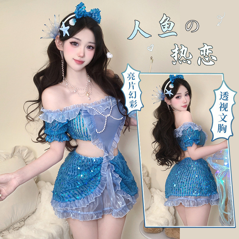 Quần lót một vai gợi cảm phong cách nàng tiên cá tinh khiết, phù hợp với áo tắm và quần short