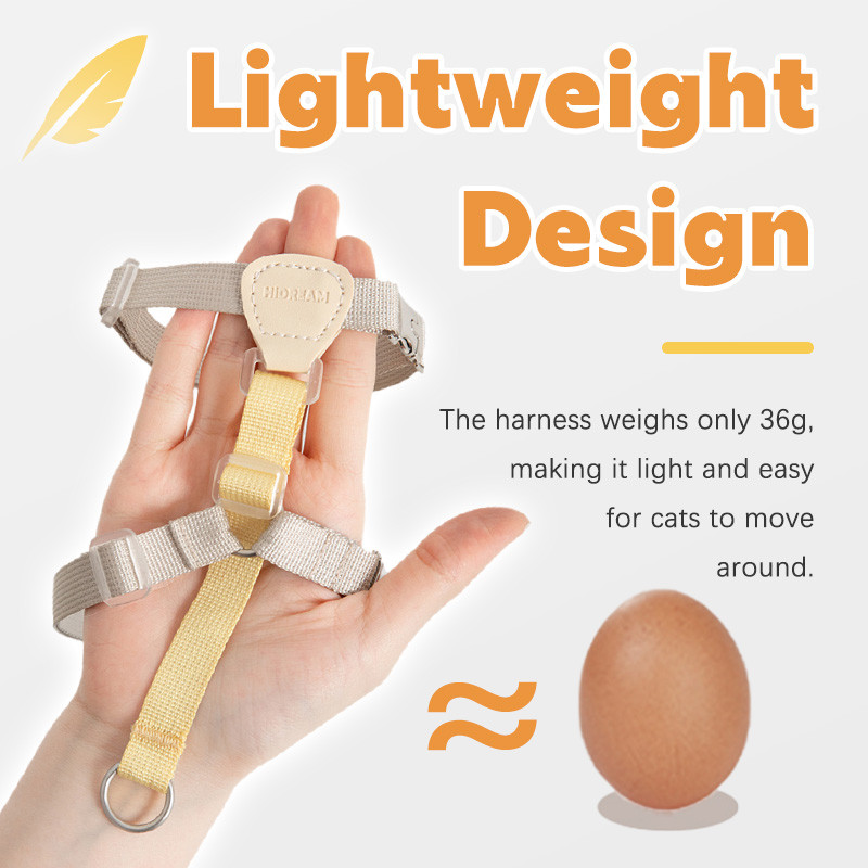 HamshMoc Escape Proof Cat Harness Bộ dây xích có thể điều chỉnh H-Back Nhẹ Khóa kẽm Khóa hạng nặng
