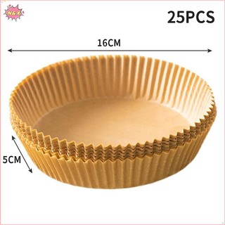 N & X 25 / 50 Chiếc Nồi Chiên Không Khí Dùng Một Lần Giấy Lót Giỏ Chống Dính Dầu Parchment Tròn Airfryer Giấy Nướng Bánh Phụ Kiện Nhà Bếp.