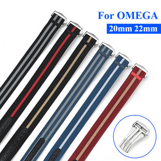 20mm 22mm NATO Nylon Dây Đeo Đồng Hồ Cho OMEGA Seamaster De Ville Mặt Trăng Đồng Hồ Vải Dây Đeo Đồng Hồ Dòng Hành Tinh Dây Đeo Tay Thay Thế Phụ Kiện Đồng Hồ Nam