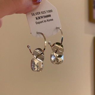 A Four-Wear ~ Nhỏ Đá Viên Bạc Mảnh Nửa Bông Tai Bông Tai Nhẹ Sang Trọng Cao Cấp Bông Tai Thời Trang Độc Đáo Sang Trọng Bông Tai Sang Trọng 7.5 4ORY