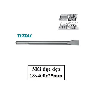 Mũi đục dẹp Total 18x400mm 5 khía