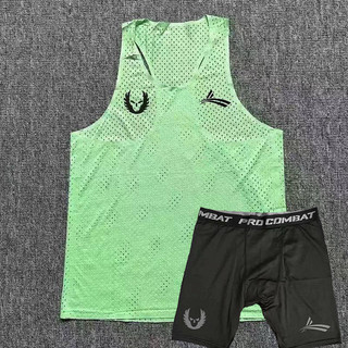 Sports Student Training Clothes Outfit Men's and Women's Marathon Racing Running Mesh Sleeveless Vest Track and Field Shorts Shorts 1FhS