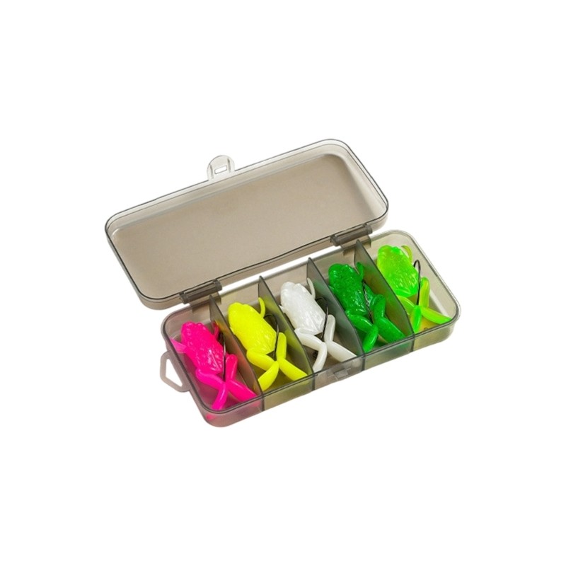 Mồi câu cá dạng swimbait nhân tạo hình ếch với kích thước 3.7cm và 4.7cm.
