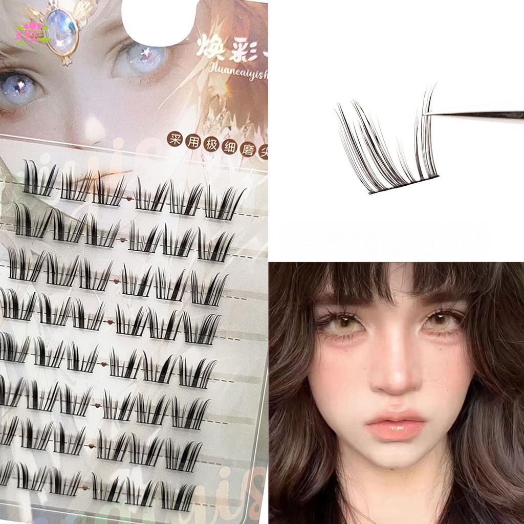 C Curl 7-13mm Cụm lông mi dày đặc Lông mi nhân tạo mềm mại để làm việc Tiệc sinh nhật và du lịch