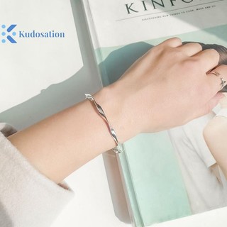 Kudosation Cổ Điển Cao Cấp Phong Cách Retro Xoắn Vòng Tay Kim Loại Cho Nữ Đơn Giản Mở Có Thể Điều Chỉnh Xu Hướng Bé Gái Trang Sức Quà Tặng Phụ Kiện