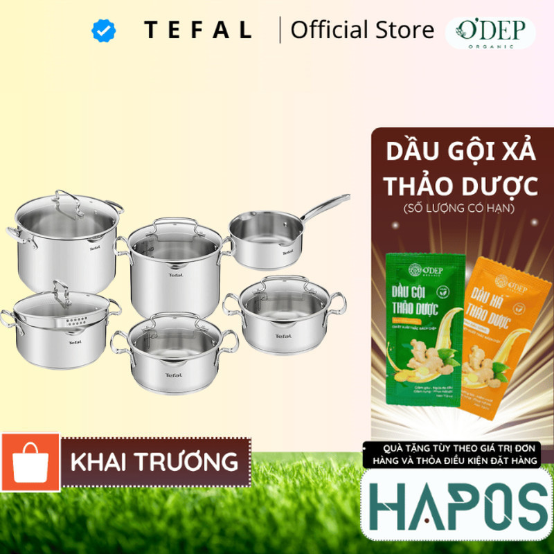 Nồi/ quánh Inox đáy từ Tefal Duetto Plus cao cấp (16cm/18cm/20cm/22cm ...
