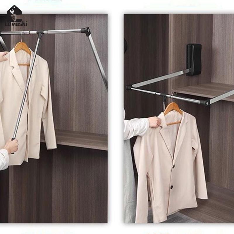 Có Thể Điều Chỉnh Tủ Quần Áo Nâng Đường Sắt Tổ Chức Đệm Đôi Giảm Chấn Phụ Kiện Đa Năng Nhẹ Dễ Dàng Lắp Đặt Bên | BigBuy360 - bigbuy360.vn