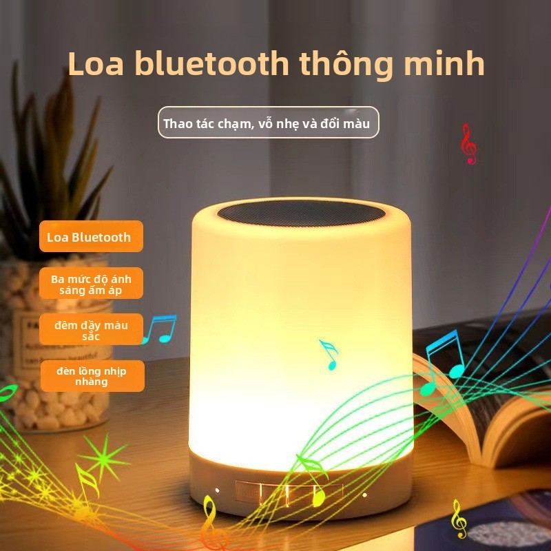 Đèn Ngủ LED Loa Bluetooth Đa Năng - Chuyển Màu Vỗ Tay - Hỗ Trợ Nghe Nhạc & Trang Trí Phòng - Hàng Hot