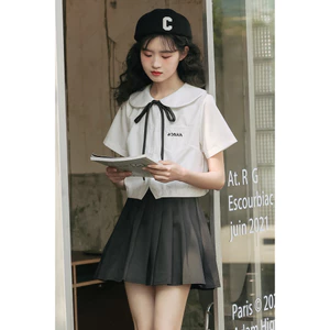 Mutu jk Đồng Phục Quần Áo Nữ Mùa Hè 2026 Phong Cách Mới Cổ Búp Bê Top