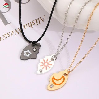 Vòng cổ thiết kế đơn giản với mặt trăng, mặt trời và ngôi sao - quà tặng hoàn hảo cho ngày lễ kỷ niệm