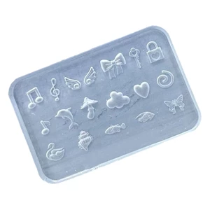Exhila Silicone 3D Móng Tay Nghệ Thuật Khuôn Hình Dạng Khác Nhau Móng Tay Nghệ Thuật Mẫu Khuôn Kết Cấu Silicon Cho Người Làm Đẹp Và Móng Tay Nghệ Thuật L