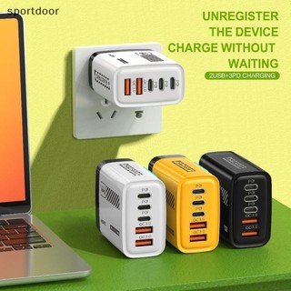[sportoutdoor] Bộ sạc điện thoại di động 240W 5 cổng 2 USB 3 loại C PD QC 3.0 Bộ sạc tường US EU Cắm cho [ra]