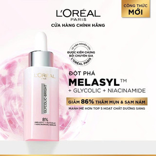 Bộ Dưỡng chất làm sạch Exfoliant Peel 25ml & Serum Glycolic Melasyl 8% L'Oreal Paris 30ml