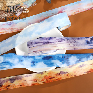 JIANWU 40mm * 200cm Vintage Nhiều Màu Sắc Bầu Trời Mây Phong Cảnh Chất Liệu Cắt Băng PET Sáng Tạo DIY Sổ Lưu Niệm Văn Phòng Phẩm