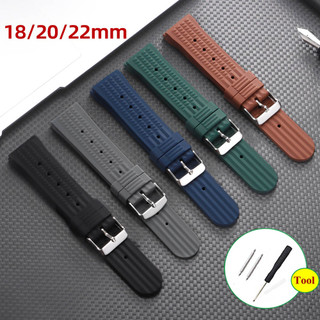 Dây đeo đồng hồ silicon họa tiết kim cương cho SEIKO 5 Diver Vòng đeo tay đồng hồ cao su 20mm 22mm Thay thế dây đeo đồng hồ cho nam nữ Dây đeo cổ tay thể thao