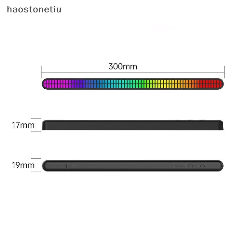 NS 30CM Double-row 64bit RGB PickUp Thanh LED Sạc Từ Tính Cài Đặt Âm Nhạc Nhịp Điệu Ánh Sáng Ô Tô Chiếu Sáng Bầu Không Khí Đèn Để Bàn NS