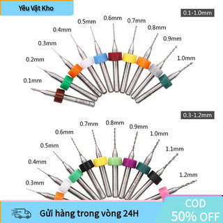 [COD] Mũi Khoan Mini PCB CNC 0.1-1.2mm – Hợp Kim Cứng Siêu Bền, Bộ 10 Chiếc Khoan Chính Xác