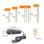 Bộ máy khoan điện Pealike kèm 10 mũi khoan, phù hợp DIY trang sức epoxy