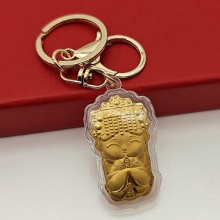 ✨Mazu Mặt Dây Chuyền Sáng Tạo Hoạt Hình Hòa Bình Mặt Dây Chuyền Giả Lá Vàng Móc Khóa Thiên Nữ Tốt Lành Mặt Dây Chuyền Điện Thoại Di Động Món Quà Tiện Dụng 25.7.29