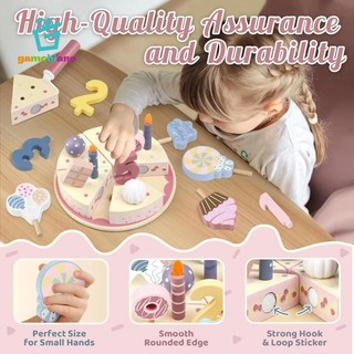 Gamchiano Bánh Sinh Nhật Đồ Chơi Nhà Bếp Playset Thủ Công Phát Triển Nhận Thức Kỹ Thuật Số Vai Trò Chơi Lễ Kỷ Niệm Trang Trí Tiệc Cho Bé Gái
