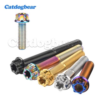Catdogbear Titan Bolts M6x10 đến 50mm, đầu Torx, mặt bích, phù hợp trang trí và sửa đổi xe máy