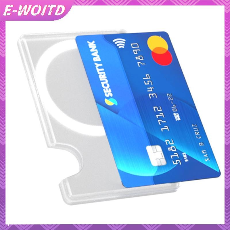 E-woitd Trong Suốt Từ Thẻ Điện Thoại Ốp Lưng Cho Iphone 12 Cho Magsafe Cho Samsung Xiaomi Huawei Cho Thẻ ID Thẻ Ngân Hàng HNVN
