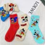 Tất ống giữa chuột Mickey hoạt hình dễ thương, tất cá tính và đa năng, thoáng khí