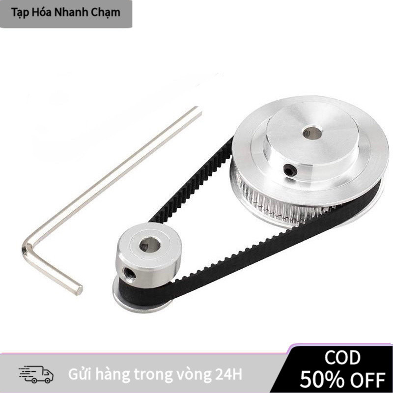 【COD】Puly Bánh Răng Nhôm CNC Truyền Động – Trục 5–8mm, Ròng Rọc Dây Đai 20–60T Cho Máy In, Động Cơ