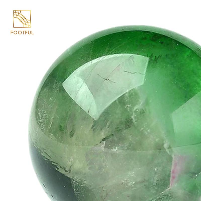 Đá Quý Tự Nhiên Trang Trí Điêu Khắc Hình Trang Trí Quả Cầu Fluorite Trong Suốt Để Thiền Phong Thủy Bói Toán
