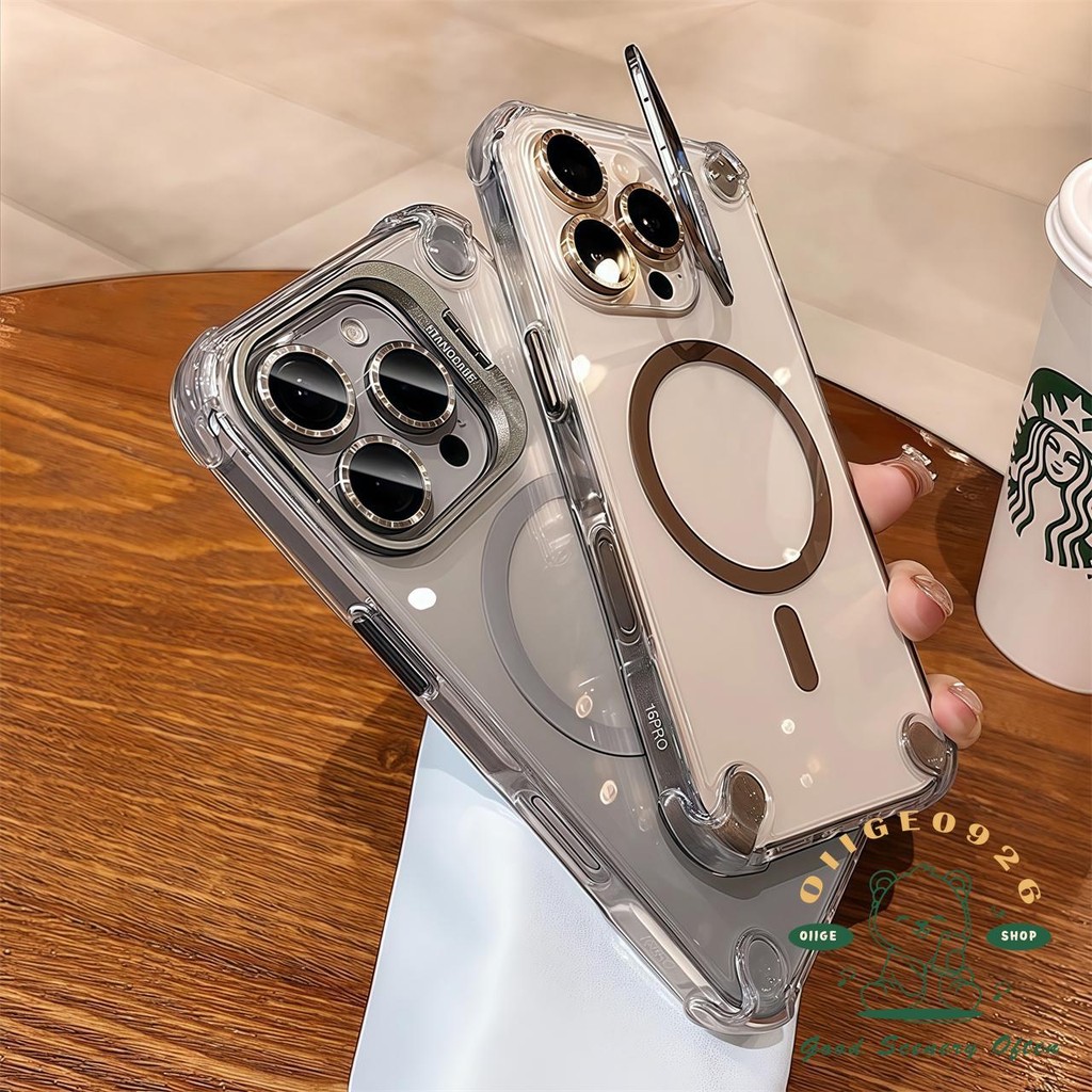 Chống rơi acrylic trong suốt khung từ tính Vỏ điện thoại iphone16 Pro Max 15 14 13 12 vỏ cho vỏ iPhone Vỏ mềm silicon TPU chống sốc