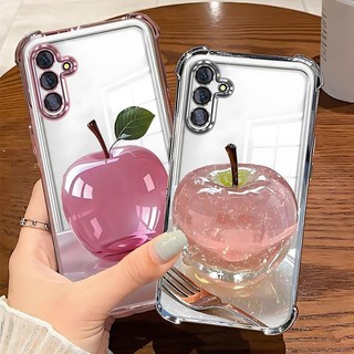 Thích hợp cho Ốp điện thoại Galaxy A55 5G Thiết kế pha lê Apple Tiểu thuyết đơn giản Chất liệu TPU trong suốt Giá cả phải chăng Chống sốc Chống trượt Chống vân tay bền