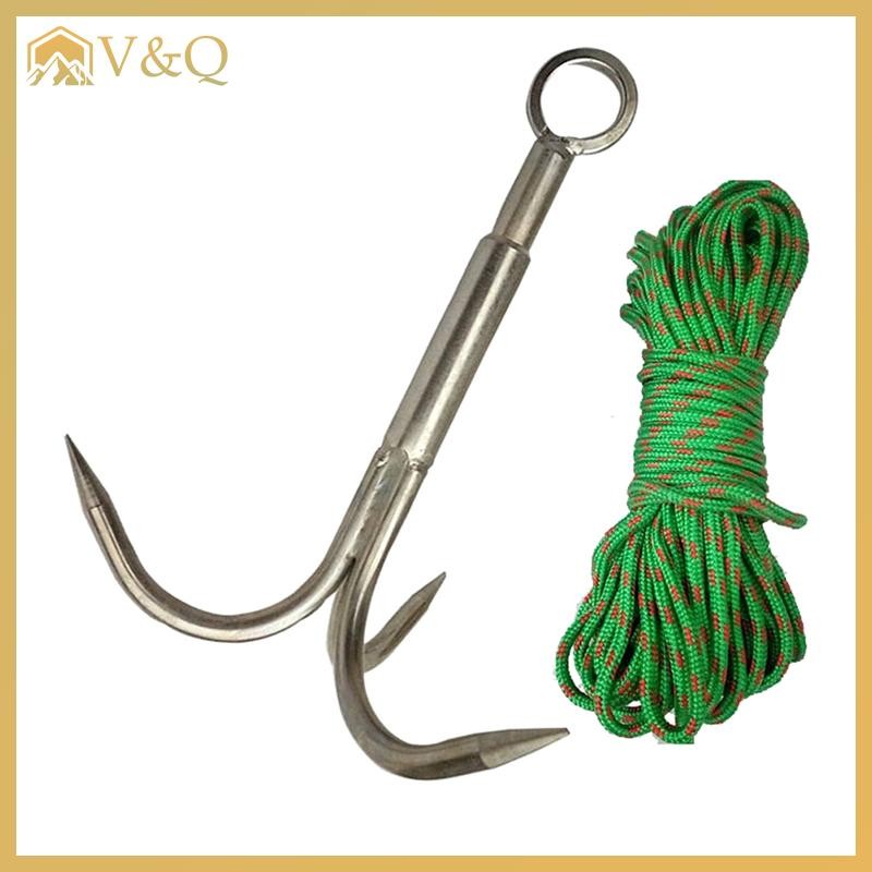 Móc Carabiner Thép Không Gỉ đa năng cho leo núi, cắm trại và câu cá ngoài trời