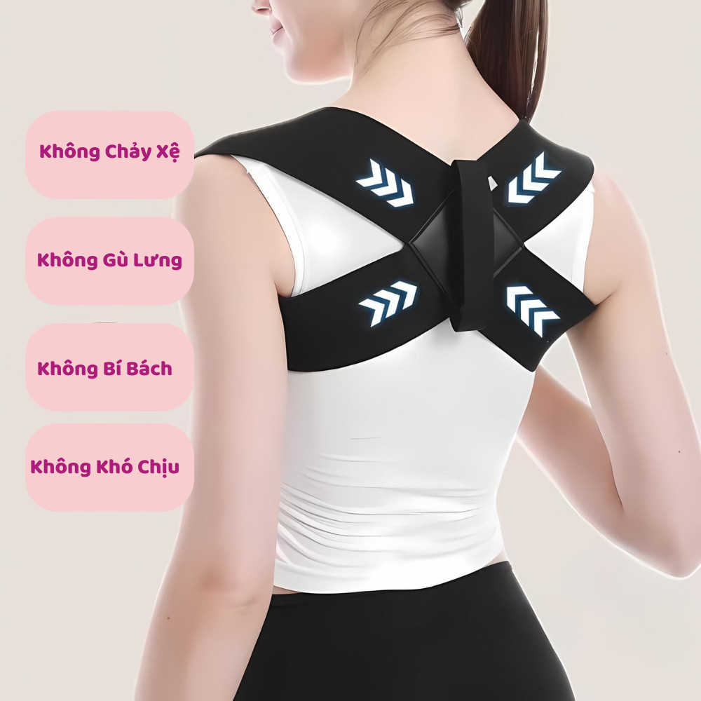 Đai Chống Gù Lưng Nam Nữ Đai Đeo Chống Gù Lưng Đai Nâng Ngực Bảo Vệ Vai Gáy Cột Sống