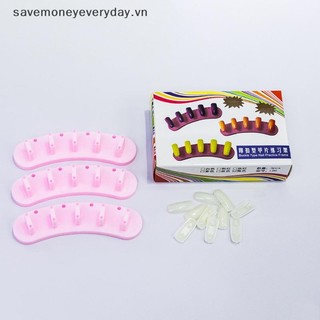 [savemoneyeveryday] 3 Cái Rất Nhiều Đầu Móng Tay Giả Nghệ Thuật Dụng Cụ Đứng Thực Hành Và 10 Đầu Móng Tay Giả Bộ Dụng Cụ Làm Móng Tay Nghệ Thuật [vn]
