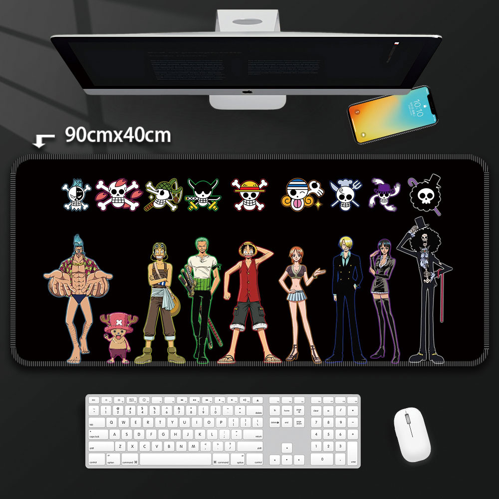 Miếng Lót Chuột One Piece Anime Lớn Hoạt Hình Khỉ D. Bàn di chuột chơi game Luffy Roronoa Zoro Boys Bàn phím máy tính Thảm để bàn