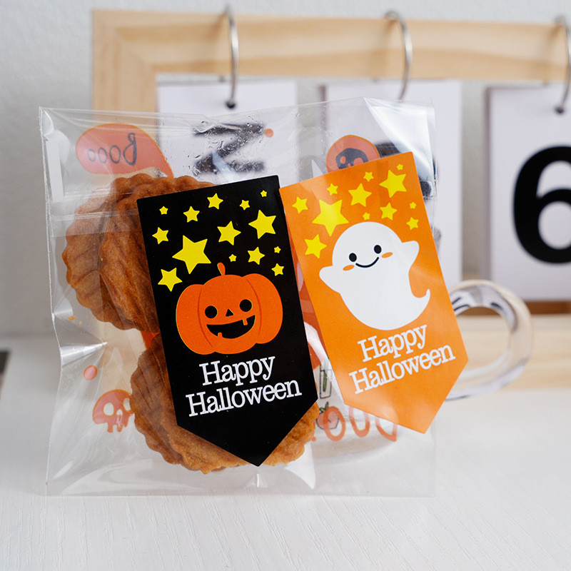 5 Tờ Halloween Bí Ngô Ma Dán Quà Tặng Bao Bì Niêm Phong Nhãn