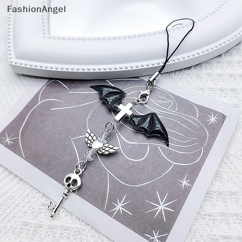 FashionAngel Đen Punk Y2K Dây Chuyền Điện Thoại Cô Gái Thoáng Mát Quyến Rũ Ngọt Ngào Với Phụ Kiện Chữ Thập Cho Túi Điện Thoại Dây Móc Khóa VN