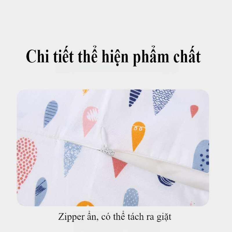 Gối chữ U cho bé sơ sinh, chống giật mình, chống lật, Vỏ Gối Tháo Rời Giặt Máy, giúp bé ngủ ngon.