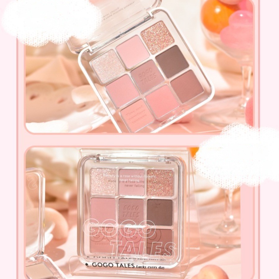 Bảng phấn mắt 9 ô GOGO TALES GT659 Lovely Dream Tone 3in1 kèm mắt má highlight