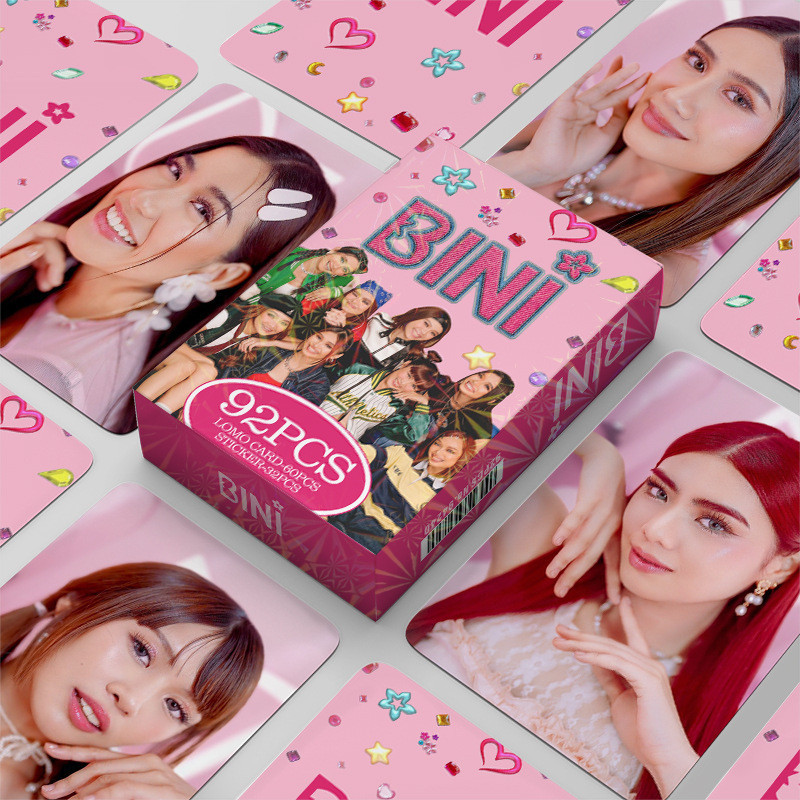 BINI Lomo Cards Biniverse 1st solo buổi hòa nhạc Dán Photocards Aiah Colet Maloi Gwen Stacey Mikha Jhoanna Sheena Kpop Bưu thiếp