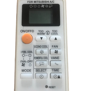 tay điều khiển remote từ xa điều hòa Mitsubishi nút vàng mặt đen-kèm pin-tay đầu bấm điều hòa mitsubishi nút vàng
