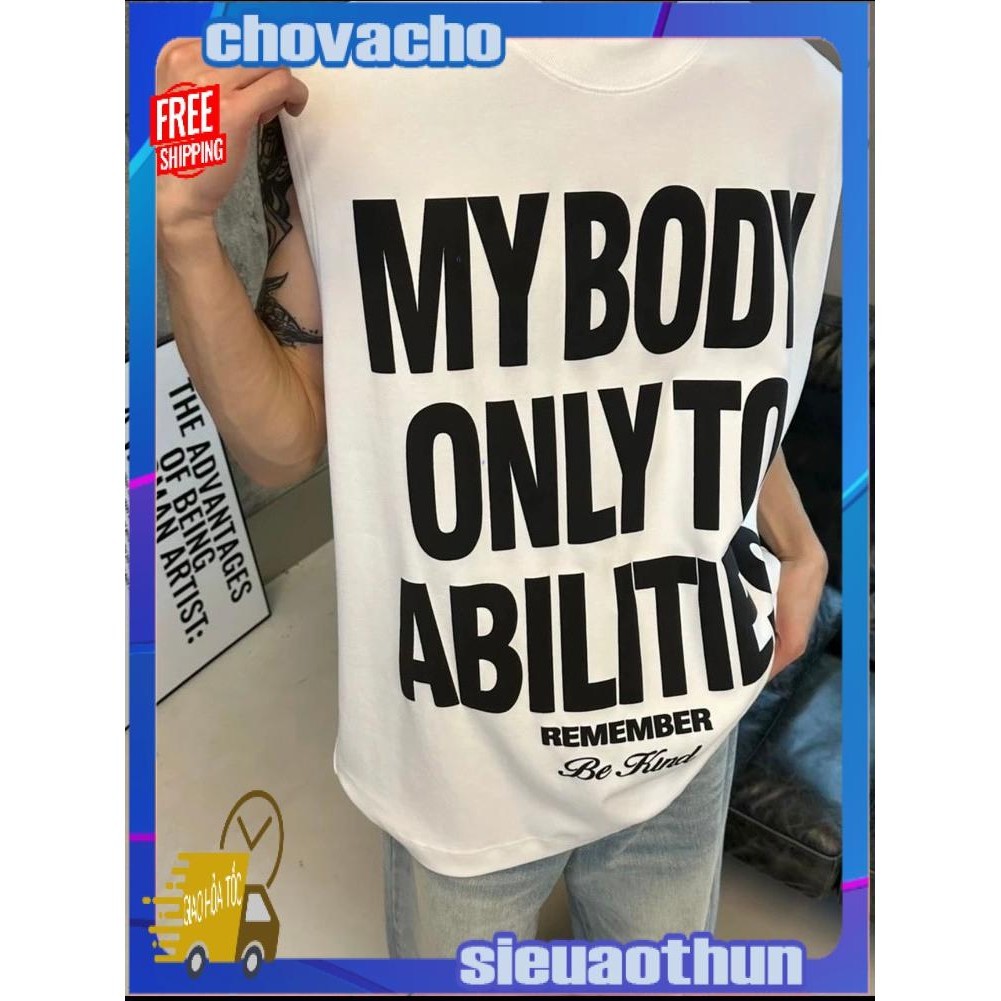 Áo thun Tanktop Cổ tròn MY BODY ICVCVNI Unisex