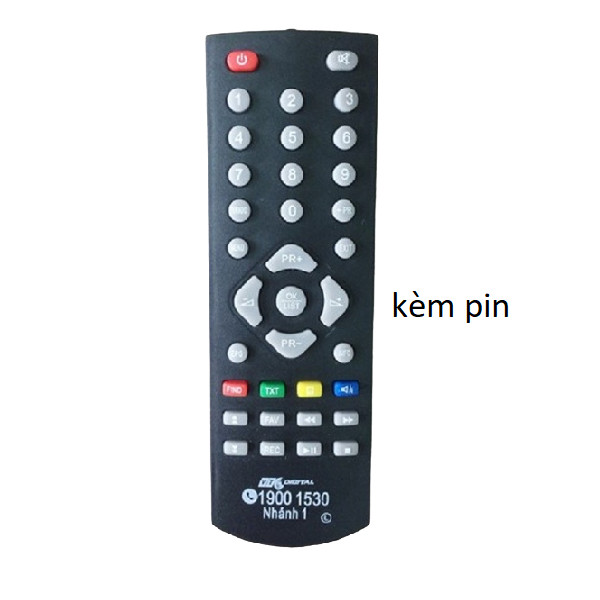 tay điều khiển remote từ xa đầu thu VTC-19001530-kèm pin-tay đầu bấm đầu thu VTC-19001530