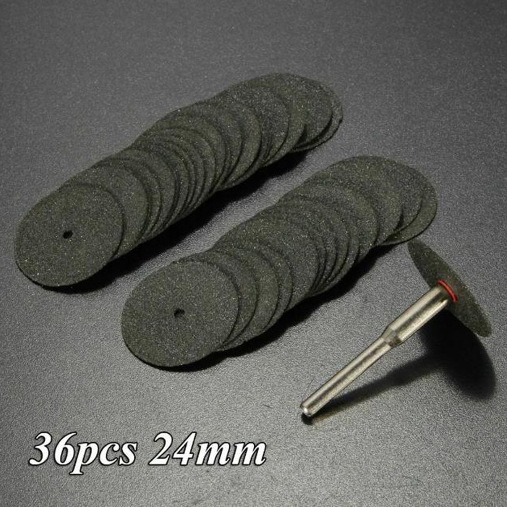 [Cosyh] Đĩa cắt bánh xe bằng nhựa 36 chiếc Bộ dụng cụ 24mm Mandrel​ Dành cho kim loại / nhựa