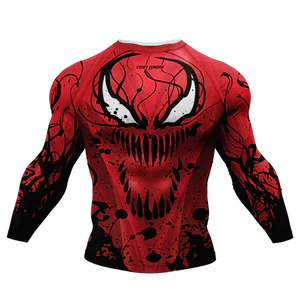Mùa hè mới 3D in dài tay thể thao nhanh khô tập thể dục lỏng đào tạo đi xe đạp T-shirt thể thao ngoài trời thường ngày